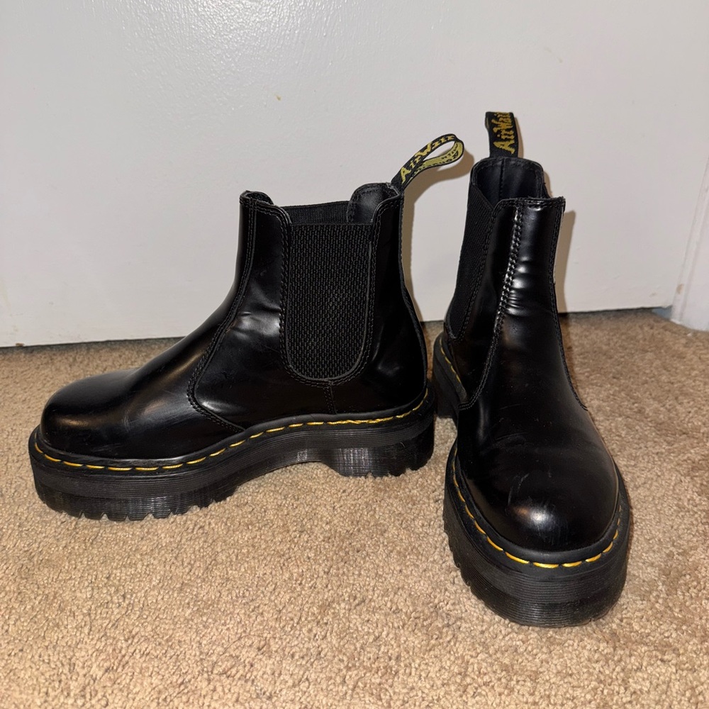 Dr. Martens Black Platform Ankle Boots